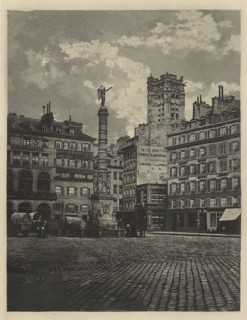 Place du Châtelet, Paris; Charles Nègre, French, 1820 - 1880, Paris, France; negative before summer 1852; print April 1982