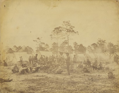 Civil War Camp; Jay Dearborn Edwards, American, 1831 - 1900, about 1861; Albumen silver print