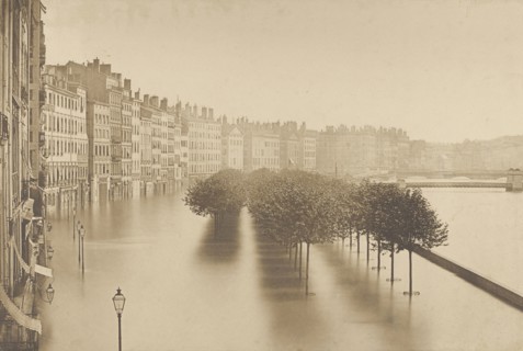 A Flood in Lyon; Louis-Antoine Froissart, French, 1815 - 1860, Lyon, France; 1856; Albumen silver print from a wet collodion