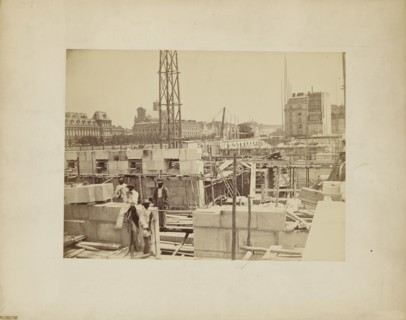Construction Site in Paris; Delmaet & Durandelle, French, Paris, France; about 1866; Albumen silver print