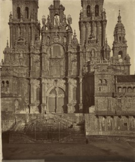 The West Front of the Cathedral of Santiago de Compostela, Spain; Charles Thurston Thompson, English, 1816 - 1868, Santiago