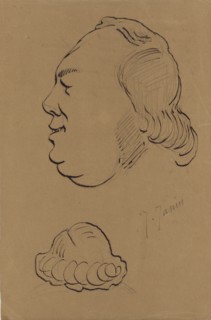 Caricature of Jules Janin; Nadar, Gaspard Félix Tournachon, French, 1820 - 1910, about 1848; Graphite on paper; 24.1 × 15.9 cm