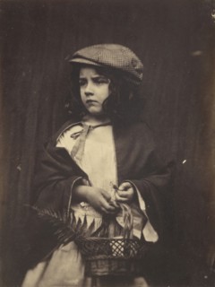 Young Girl Holding a Basket; Lewis Carroll, British, 1832 - 1898, July 5, 1876; Albumen silver print