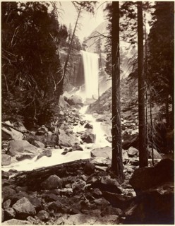 Vernal Fall 350 ft., Yo Semite Valley; Thomas Houseworth & Company, Carleton Watkins, American, 1829 - 1916, or C.L. Weed