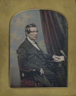 Portrait of a Seated Man with Graying Muttonchop Whiskers; William Edward Kilburn, English, 1818 - 1891, 1852 - 1855