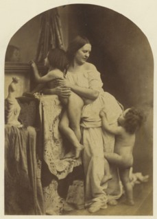 The Madonna and Child with St. John the Baptist; Oscar Gustave Rejlander, British, born Sweden, 1813 - 1875, about 1860