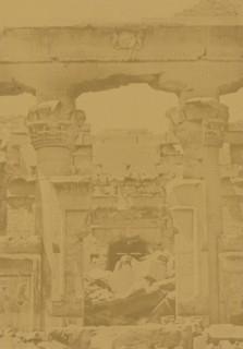Kalabcheh; entrée du Naos; Maxime Du Camp, French, 1822 - 1894, Kalabscheh, Egypt; negative April 8, 1850; print about 1852