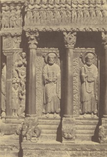 Right Side of the Main Portal of Saint Trophime, Arles, with Two Evangelists and the Damned; Charles Nègre, French, 1820 - 1880