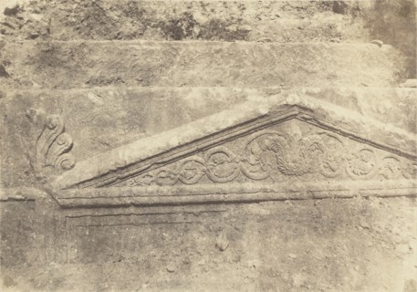 Jérusalem. Vallée de Josaphat. Fronton du Tombeau de Josaphat; Auguste Salzmann, French, 1824 - 1872)