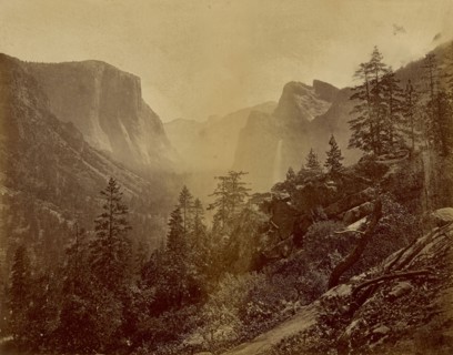 Yosemite Valley, Early Morning from Rock of the Moon, No. 2; Eadweard J. Muybridge, American, born England, 1830 - 1904