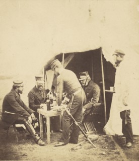 Major General Garrett & Officers of the 46th; Roger Fenton, English, 1819 - 1869, 1855; published January 1, 1856; Salted paper