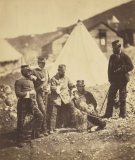 Officers of the 71st Highlanders; Roger Fenton, English, 1819 - 1869, 1855; published January 1, 1856; Salted paper print