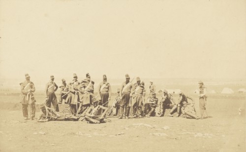 Chasseurs d'Afrique; Roger Fenton, English, 1819 - 1869, 1855; published November 19, 1856; Salted paper print; 15.1 × 24.4 cm