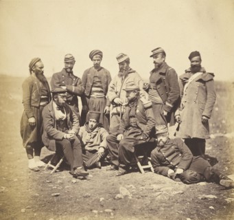 General Cisse & Officers & Soldiers of General Bosquets Divission sic; Roger Fenton, English, 1819 - 1869, 1855