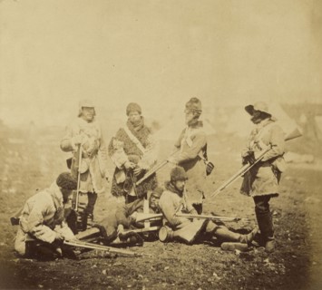 Men of the 68th Regiment - Winter Dress; Roger Fenton, English, 1819 - 1869, 1855; published January 1, 1856; Salted paper