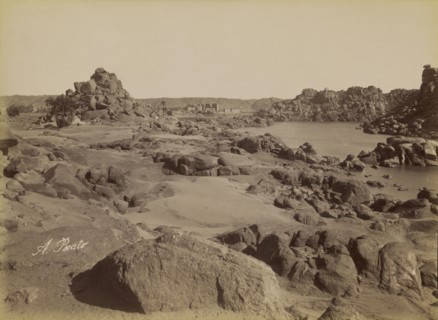 View of Shellal with the Island of Philae , Vue de Chelal avec l'Ile de Phile; Antonio Beato, English, born Italy, about 1835