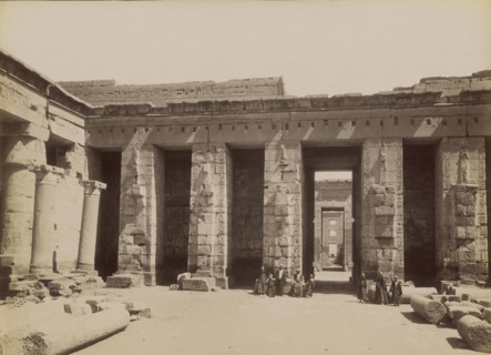 Medinet Habu, Second Court on the East Side , Medinet Habout, Deuxième Cour Cote Est; Antonio Beato, English, born Italy