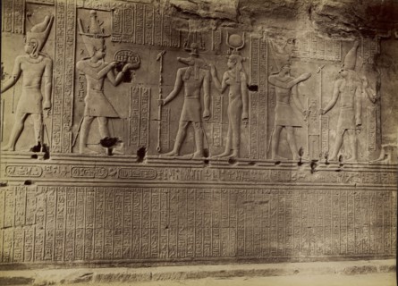 Kom Ombos, Bas Reliefs; Antonio Beato, English, born Italy, about 1835 - 1906, 1880 - 1889; Albumen silver print
