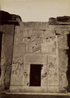 Abydos, Adoration of Amun , Abydos, Adoration a Ammon; Antonio Beato, English, born Italy, about 1835 - 1906, 1880 - 1889