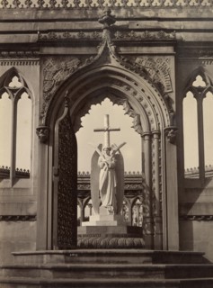 Entrance to The Memorial Well with a Statute of an Angel, Cawnpore; Lala Deen Dayal, Indian, 1844 - 1905, 1888; Albumen silver