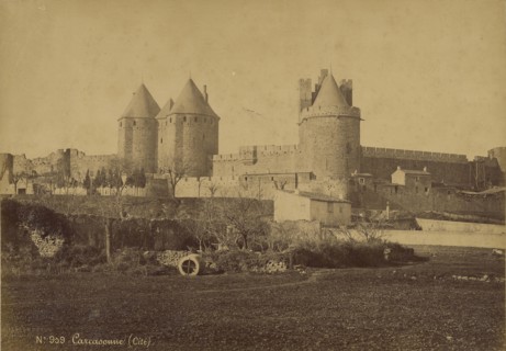 Carcassonne; Médéric Mieusement, French, 1840 - 1905, Carcassonne, France; 1870s; Albumen silver print