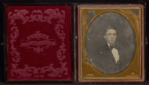 Portrait of a Young Man; Rufus Anson, American, active New York 1851 - 1867, about 1852 - 1853; Daguerreotype, hand-colored