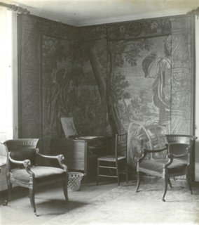 Kelmscott Manor. In the Tapestry Room; Frederick H. Evans, British, 1853 - 1943, 1896; Lantern slide; 6.4 x 5.6 cm