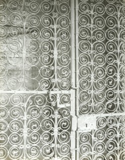 Wincester. Nave: Details Iron Grille; Frederick H. Evans, British, 1853 - 1943, 1900; Lantern slide; 6.2 x 4.8 cm