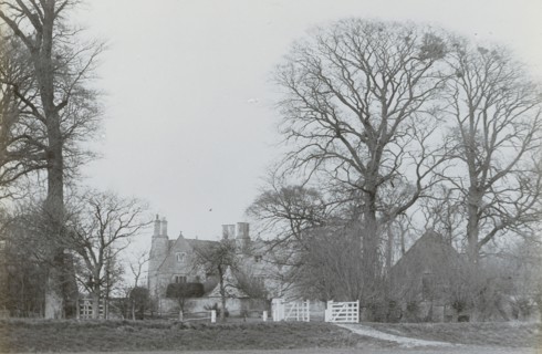 Kelmscott Manor. From the Meadows; Frederick H. Evans, British, 1853 - 1943, 1896; Lantern slide; 4.4 x 6.7 cm