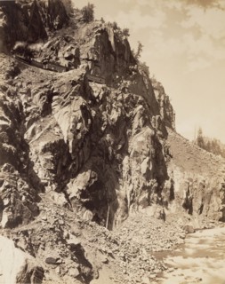 Cañon of the Rio de Las Animas Perdidas; William Henry Jackson, American, 1843 - 1942, 1886; Albumen silver print
