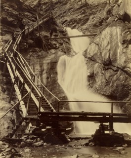 Cheyenne Falls; William Henry Jackson, American, 1843 - 1942, about 1900; Albumen silver print
