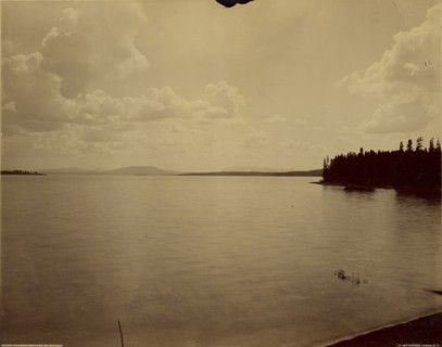 Yellowstone Lake, Mt. Sheridan; Frank Jay Haynes, American, 1853 - 1921, 1881 - 1916; Albumen silver print