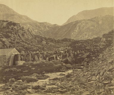 Mountains at the foot of Lake Ogwen, Wales; Roger Fenton, English, 1819 - 1869, n.d; Albumen silver print