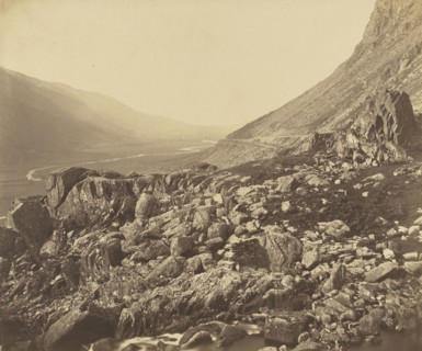 Rocks at the head of Glyn Francon; Roger Fenton, English, 1819 - 1869, 1858; Albumen silver print