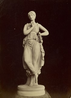 Statue of female figure; about 1870 - 1890; Albumen silver print