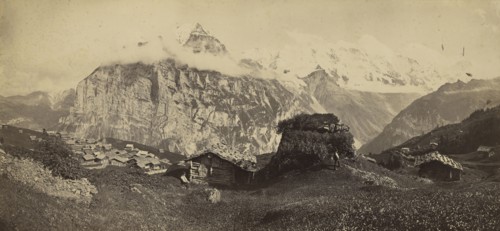 Alpine Landscape; Adolphe Braun, French, 1811 - 1877, 1865 - 1870; Carbon print; 22.2 x 46.8 cm 8 3,4 x 18 7,16 in