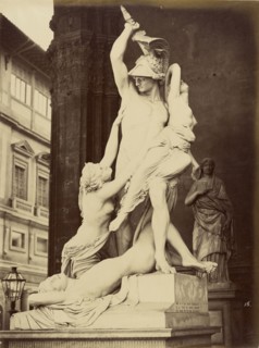 View of Pio Fedi's  Rape of Polyxena , 1866, Fratelli Alinari, Italian, founded 1852, Florence, Italy; 1866 - 1875; Albumen