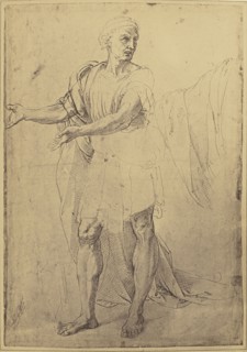 Drawing of a Standing Man by Raphael; Roger Fenton, English, 1819 - 1869, London, England; 1858; Salted paper print