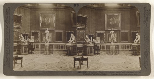 Wrestlers. Venus de Medici and Knife Grinder, Uffizi Palace, Florence, Italy; Underwood & Underwood, American, 1881 - 1940s