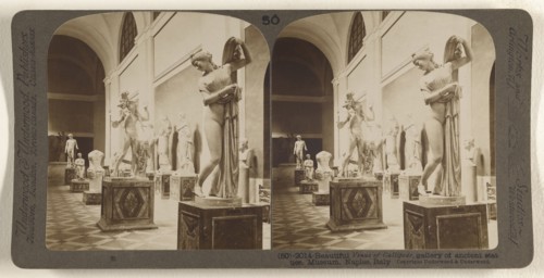 Beautiful Venus of Gallipede, gallery of ancient statues. Museum, Naples, Italy; Underwood & Underwood, American, 1881 - 1940s