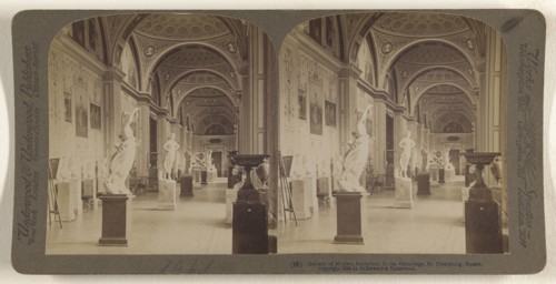 Gallery of Modern Sculpture, in the Hermitage, St. Petersburg, Russia; Underwood & Underwood, American, 1881 - 1940s, 1898