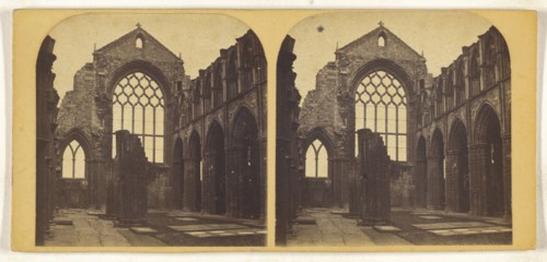 Abbey of Holyrood., East Window., British; about 1860; Albumen silver print