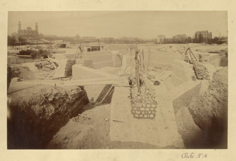 Pier no.3 from behind; Louis-Émile Durandelle, French, 1839 - 1917, April 27, 1887; Albumen silver print