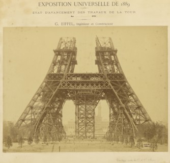 Construction between the first and second levels; Louis-Émile Durandelle, French, 1839 - 1917, May 15, 1888; Albumen silver