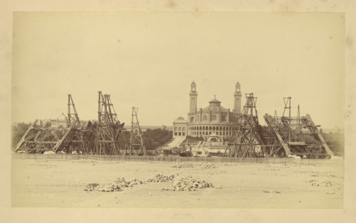 Beginnings of piers; Louis-Émile Durandelle, French, 1839 - 1917, August, 1887; Albumen silver print