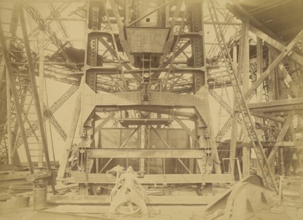 Elevator machinery; Louis-Émile Durandelle, French, 1839 - 1917, 1889; Albumen silver print