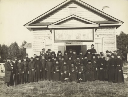 Makarevsky Retreat, Group of priests; Karl Karlovitz Bulla, Russian, 1854 - 1929, 1913; Gelatin silver print; 16.8 x 22.5 cm