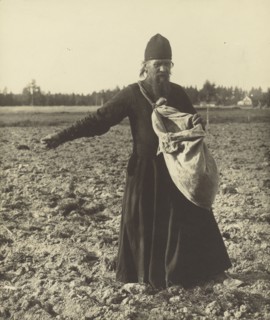 Makarevsky Retreat, Sower; Karl Karlovitz Bulla, Russian, 1854 - 1929, 1913; Gelatin silver print; 19.5 x 16.2 cm