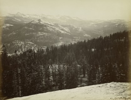 Merced Group from Sentinel Dome; Carleton Watkins, American, 1829 - 1916, 1865 - 1866; Albumen silver print