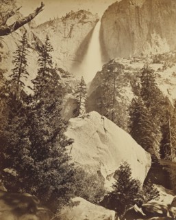 Upper Yosemite Fall 1600 ft; Carleton Watkins, American, 1829 - 1916, 1865 - 1866; Albumen silver print